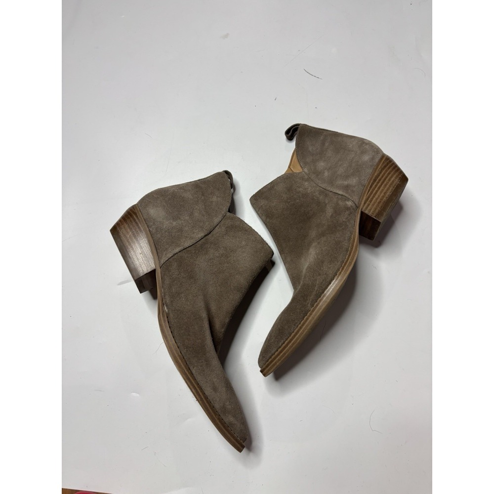 Marc Fisher Oshay Pointed Toe Booties‎ Tan Heels Western Classy Womens 9M